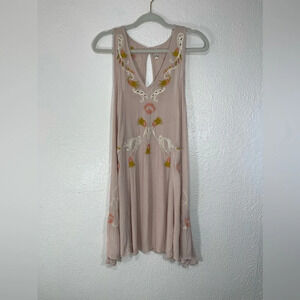 Intimately Free People Adelaide Festival Embroidered Dress Blush Combo Size SP